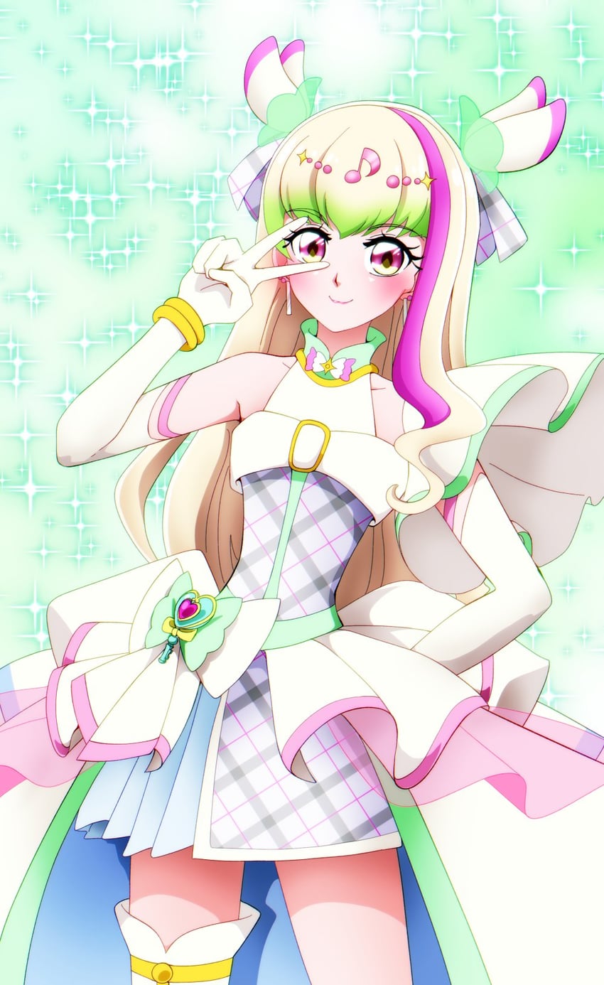 purirun and cure zukyuun (precure and 1 more) drawn by @est@