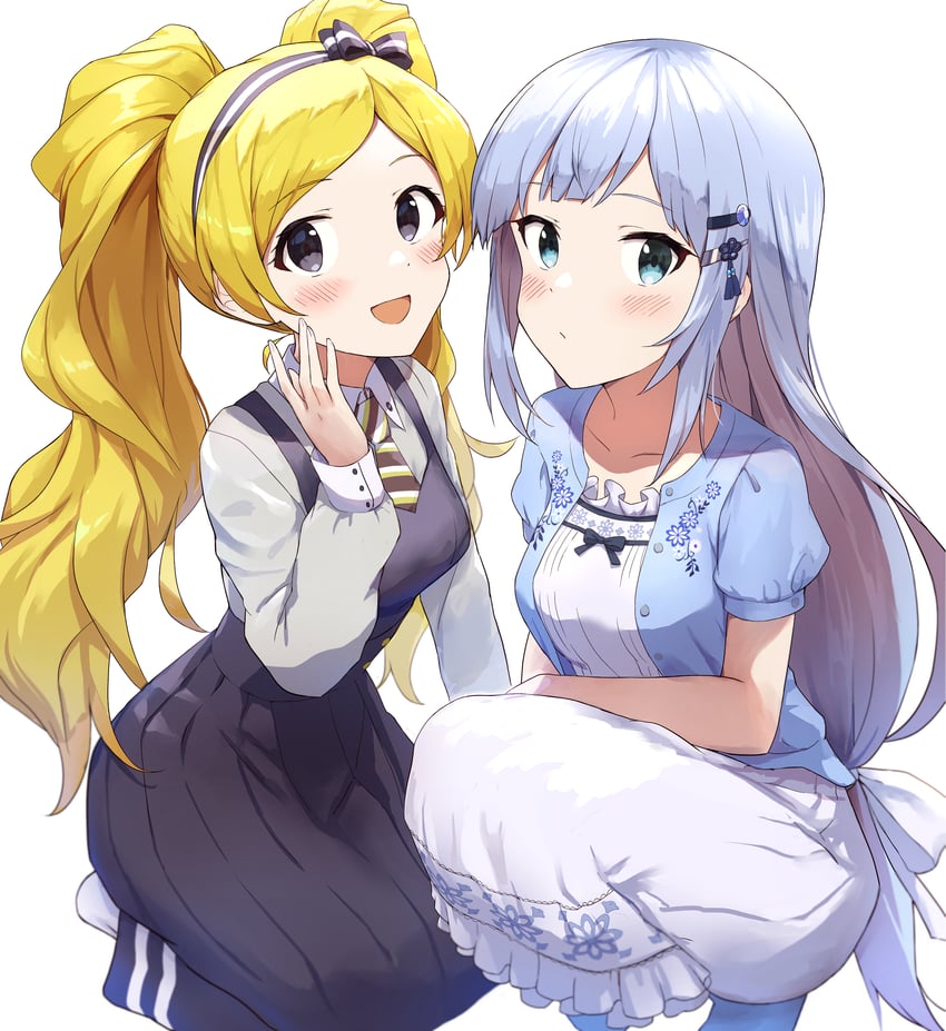 shiraishi tsumugi and emily stewart (idolmaster and 2 more) drawn by shuucream_(syuichi)