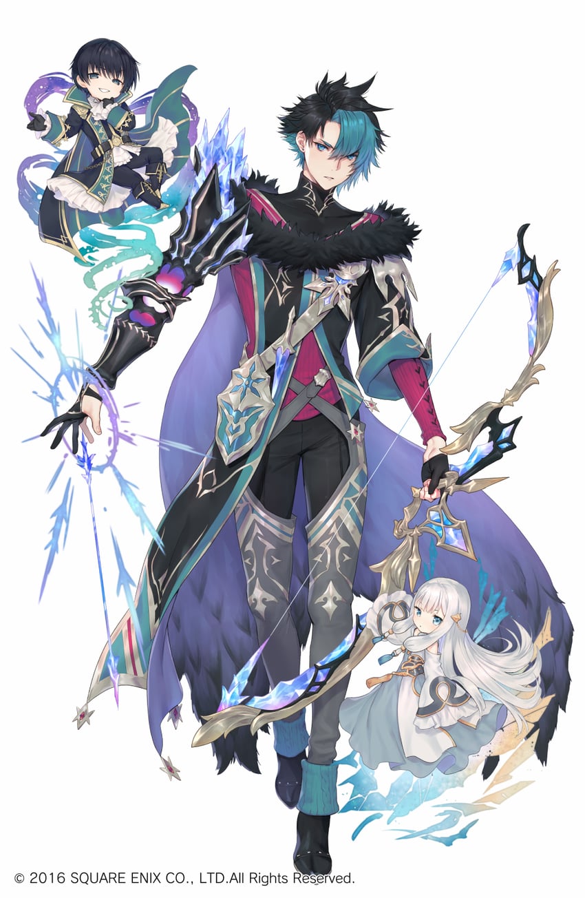 shadow master andersen, shaman of the mirror, and baron munchausen (grimms notes) drawn by natsuhiko