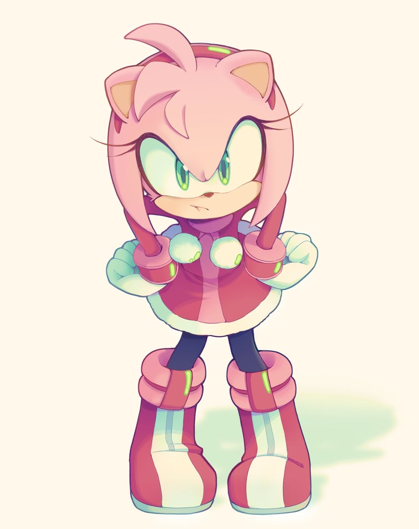 amy rose (sonic and 2 more) drawn by cyb4angel