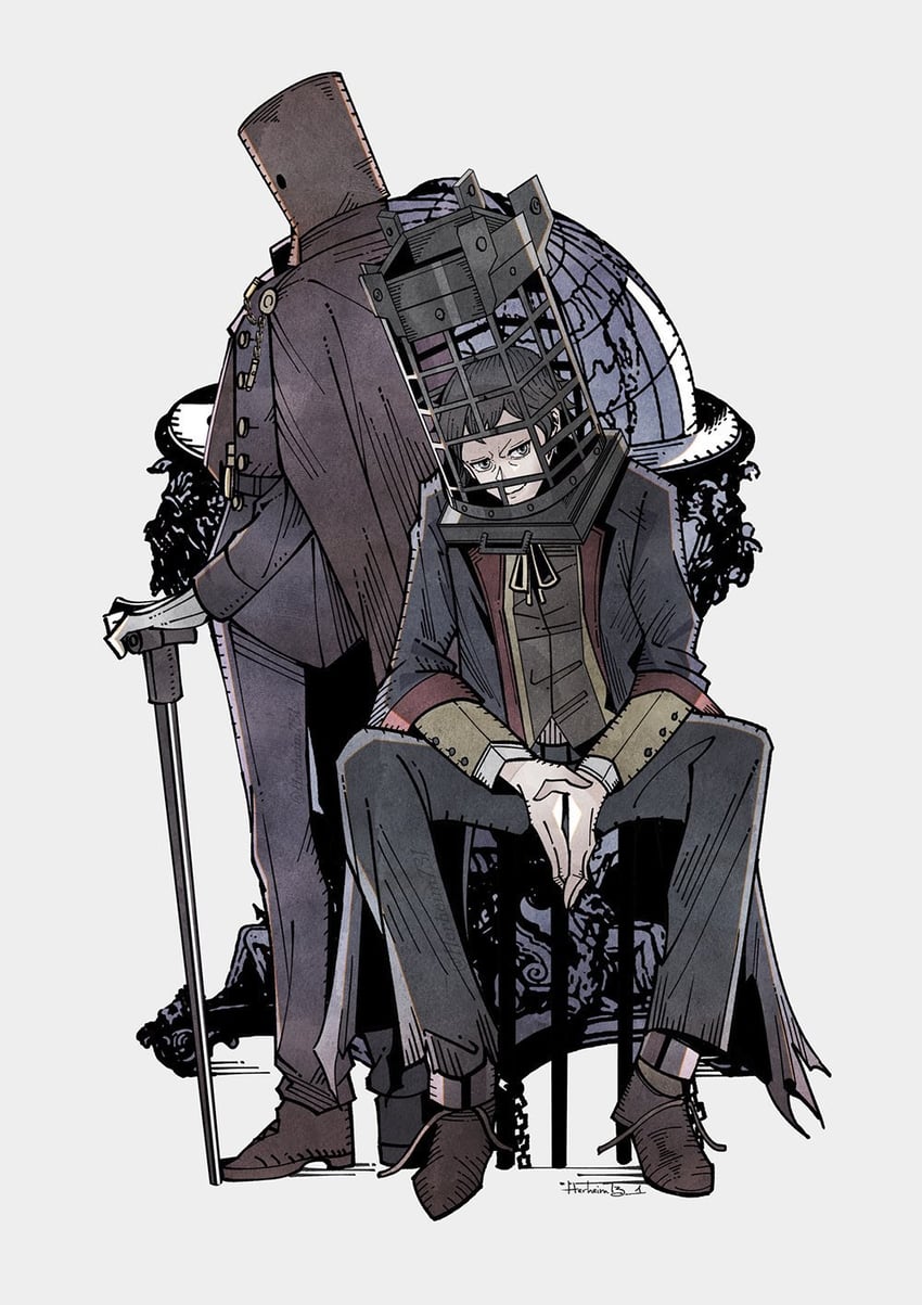 micolash host of the nightmare and valtr (bloodborne) drawn by herheim