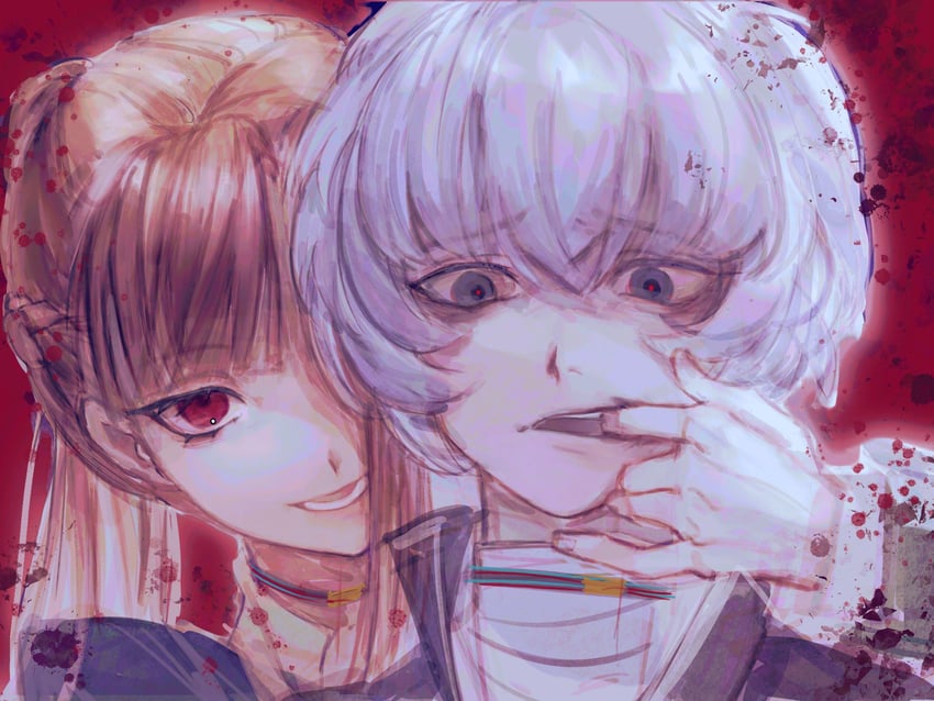 chidouin sara and kageyama ranmaru (kimi ga shine) drawn by yezizizzzz02