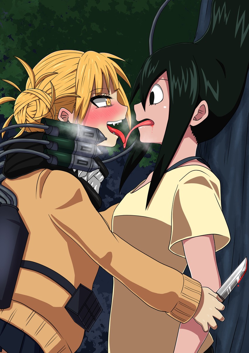toga himiko and asui tsuyu (boku no hero academia) drawn by oekakimannga