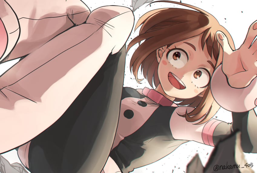 uraraka ochaco (boku no hero academia) drawn by nakamu_405