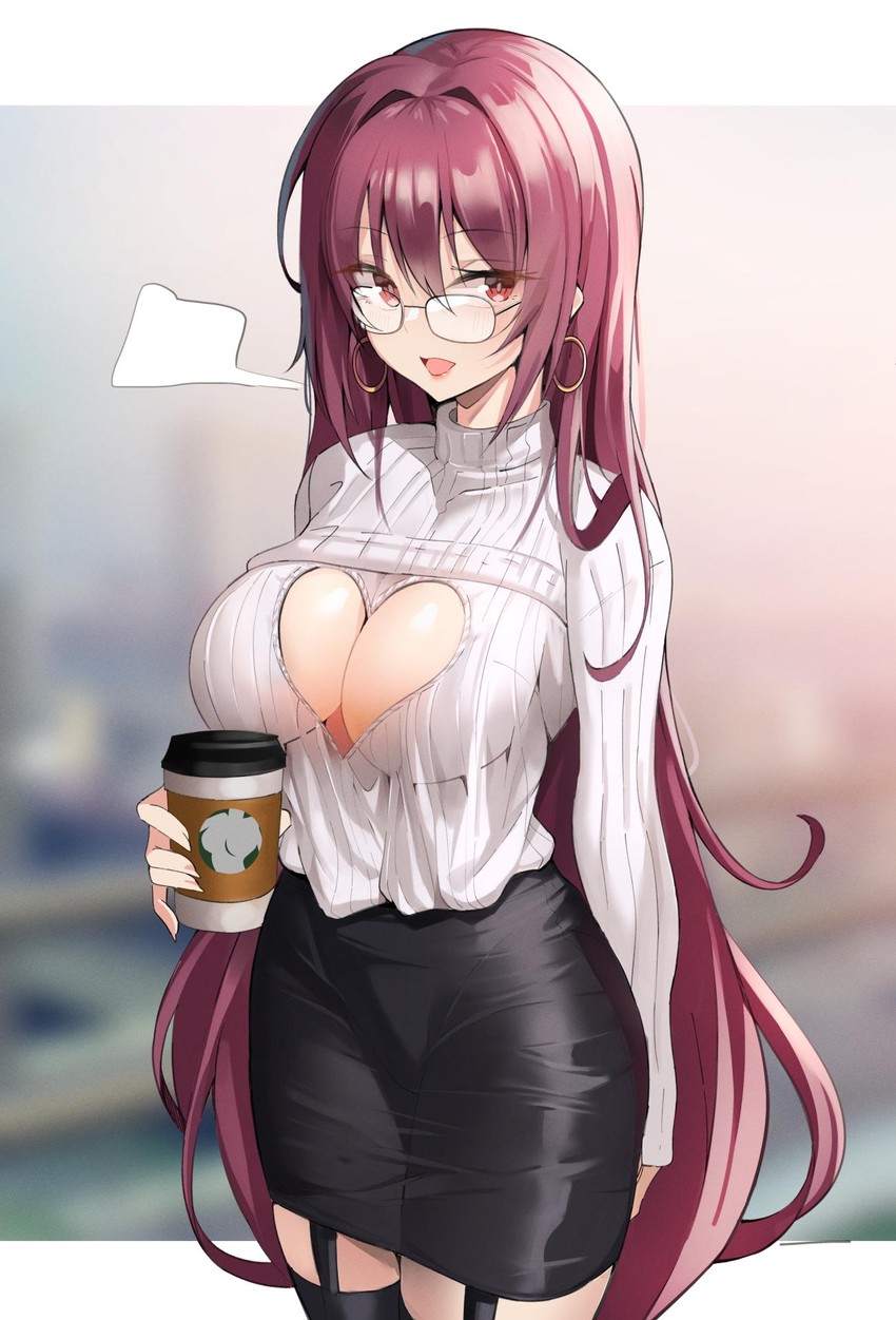 scathach (fate and 1 more) drawn by k_pring