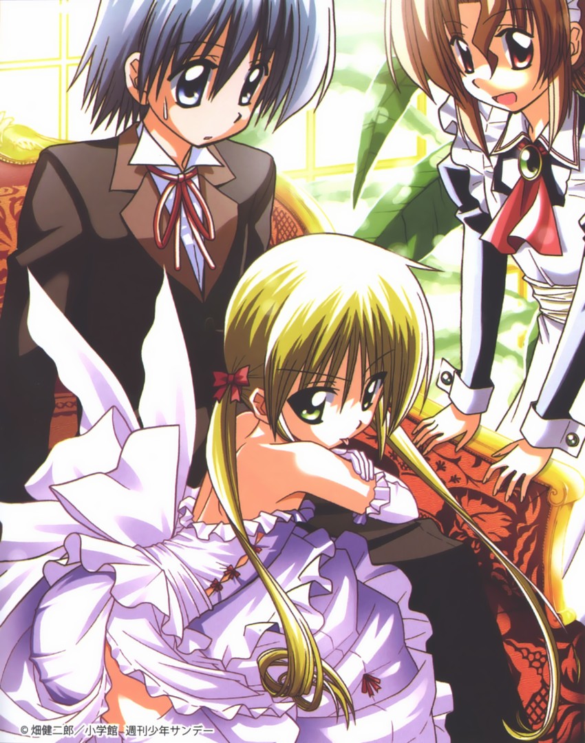 sanzen'in nagi, maria, and ayasaki hayate (hayate no gotoku!) drawn by hata_kenjirou