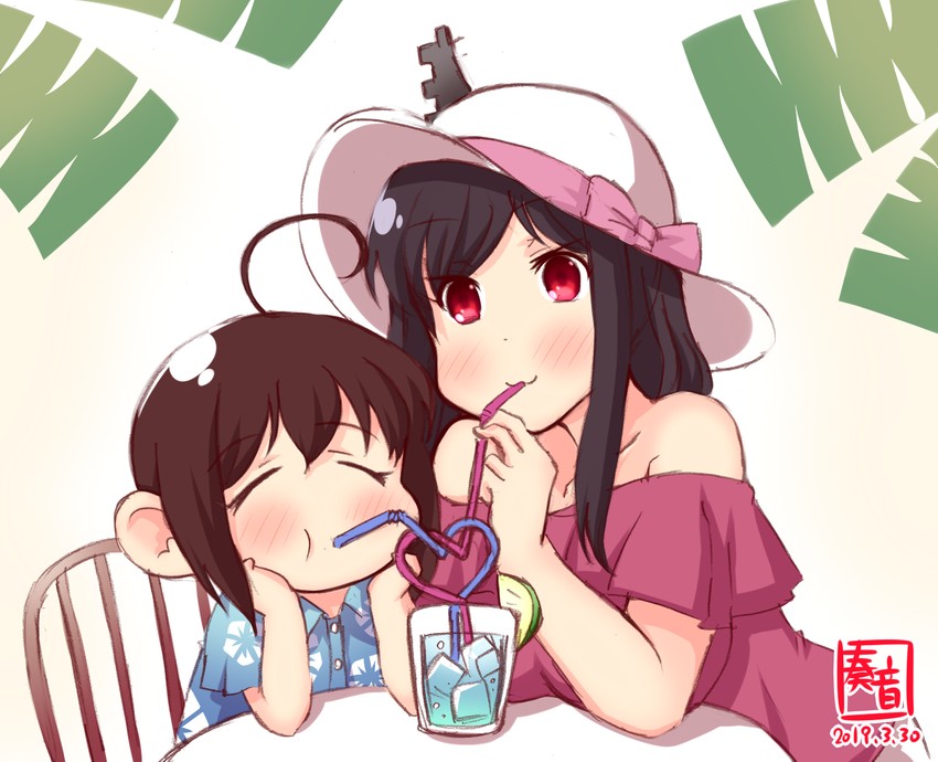 shigure and yamashiro (kantai collection) drawn by kanon_(kurogane_knights)