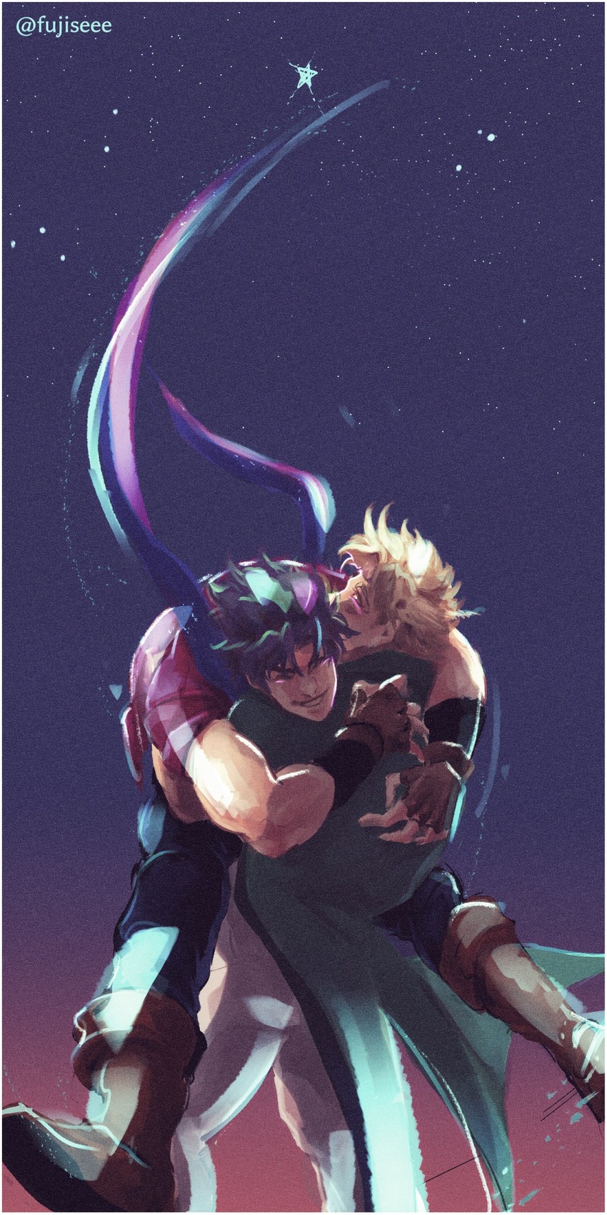 joseph joestar and caesar anthonio zeppeli (jojo no kimyou na bouken and 1 more) drawn by fujisee