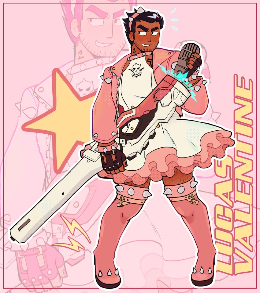 elphelt valentine and lucas lee (guilty gear and 3 more) drawn by kai_(fizzipunk)