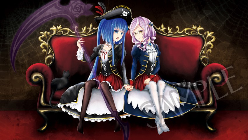 furudo erika and dlanor a. knox (umineko no naku koro ni) drawn by kurahika