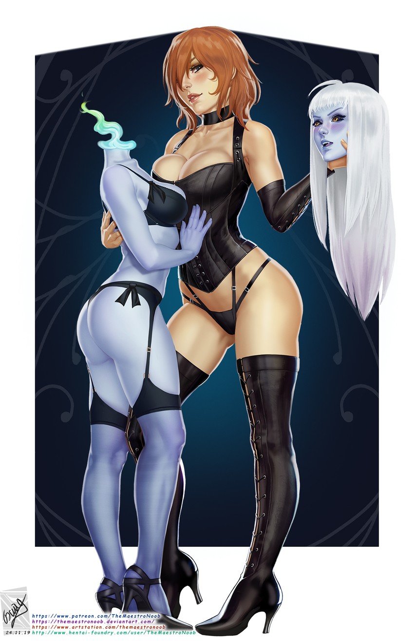 celty sturluson and lala (monster musume no iru nichijou and 1 more) drawn by themaestronoob