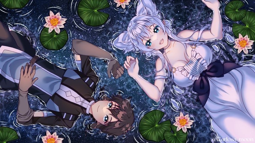 fenrys and flio (lv2 kara cheat datta moto yuusha kouho no mattari isekai life) drawn by tiramisubuono