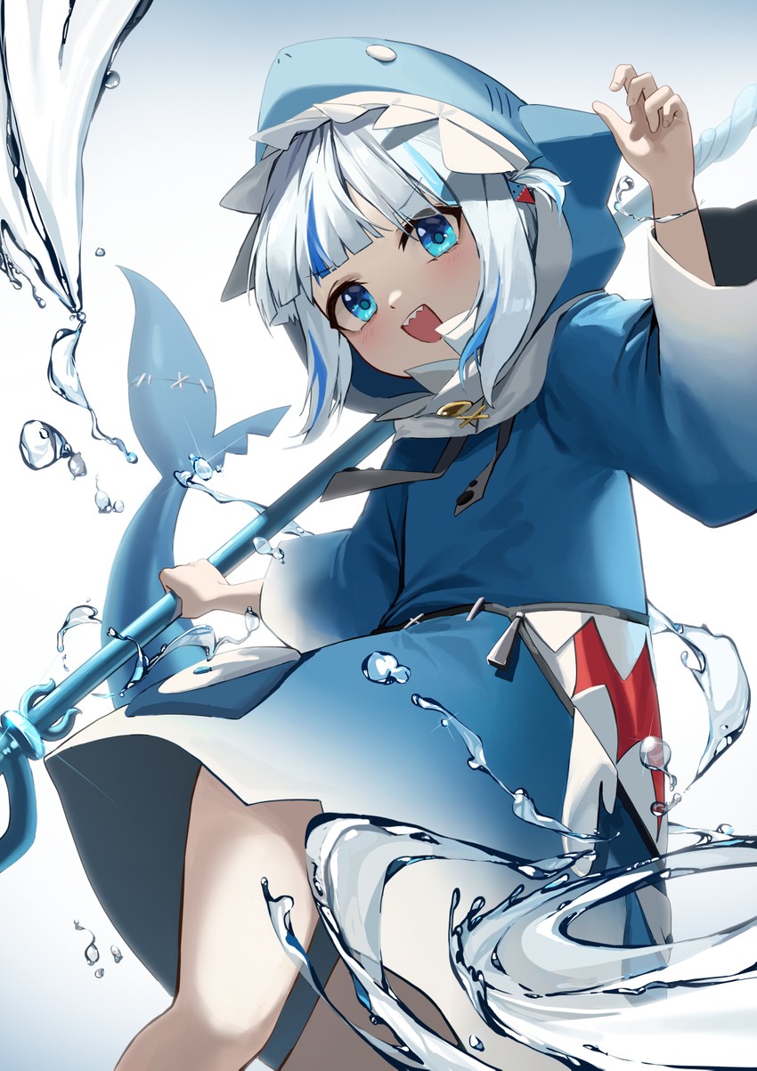 gawr gura (hololive and 1 more) drawn by mansu_(user_pnmp4287)