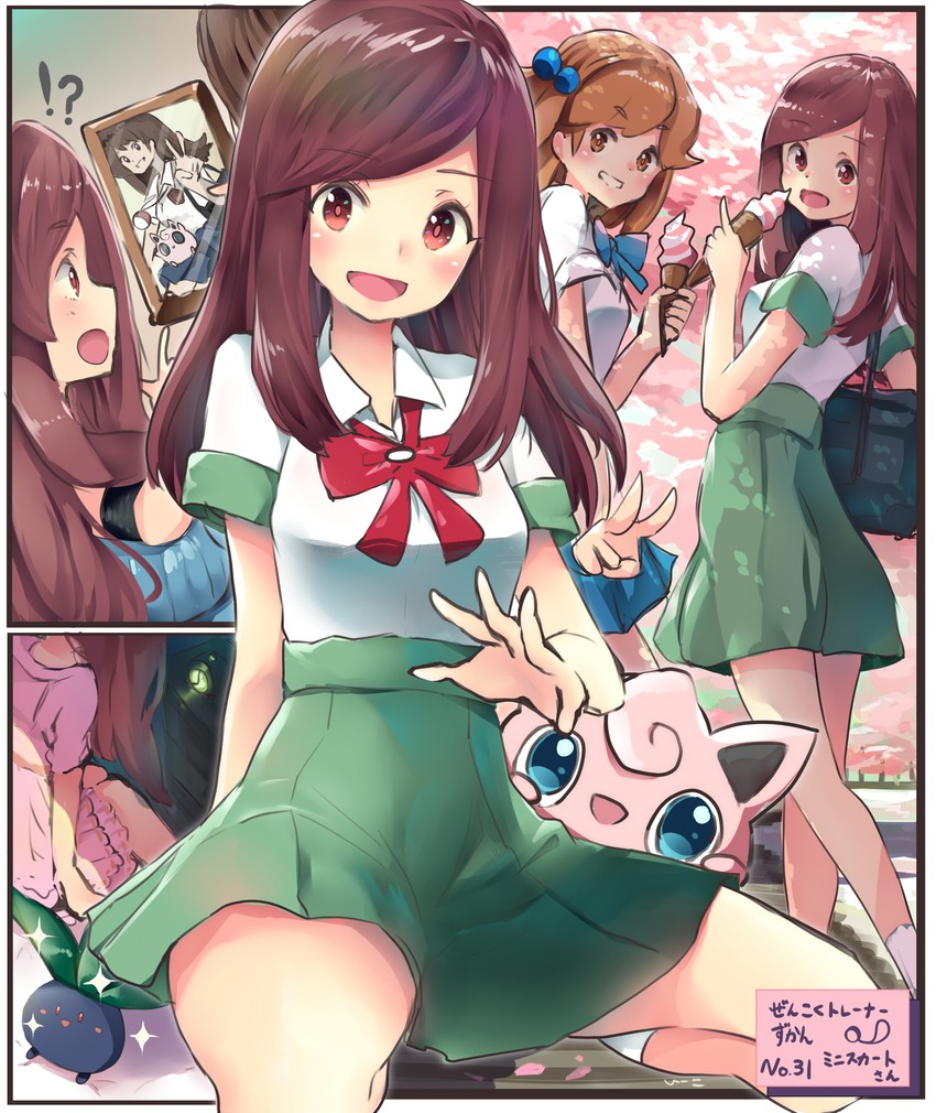 jigglypuff, oddish, and lass (pokemon and 3 more) drawn by e-co
