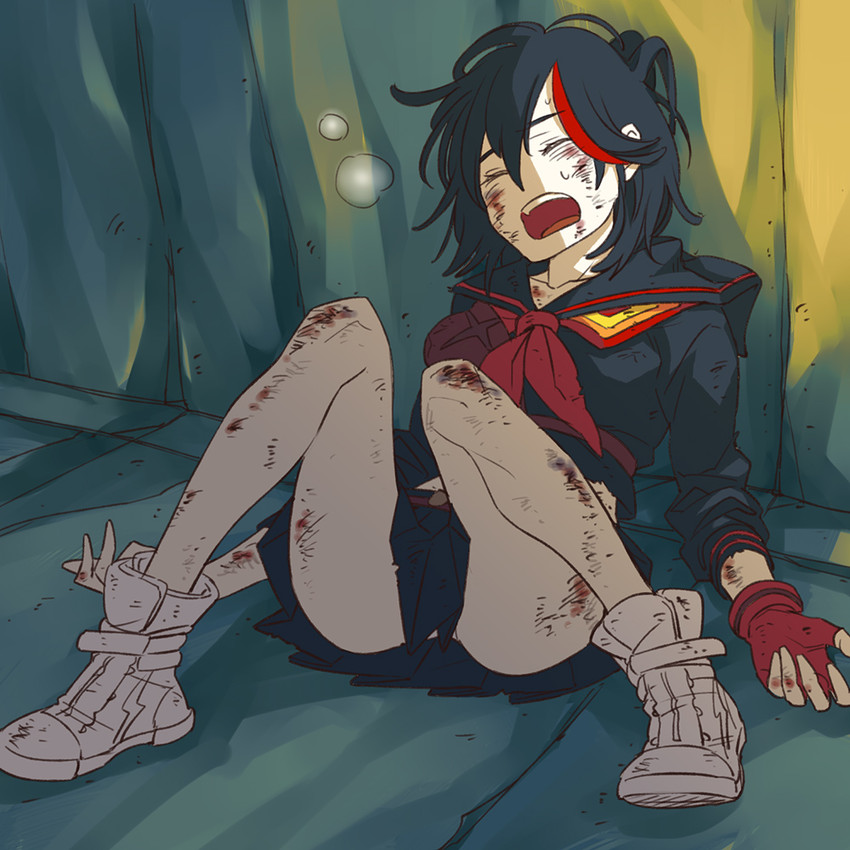 matoi ryuuko and senketsu (kill la kill) drawn by emi_(10-rankai)