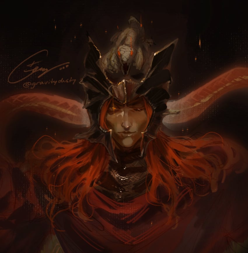 messmer the impaler (elden ring and 1 more) drawn by gravitydusty