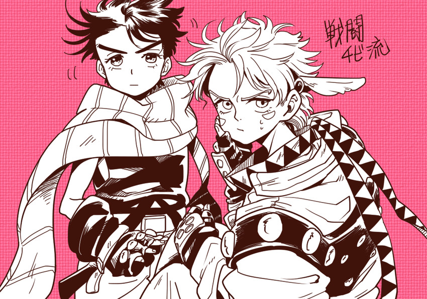 joseph joestar and caesar anthonio zeppeli (jojo no kimyou na bouken and 1 more) drawn by mago_no_te