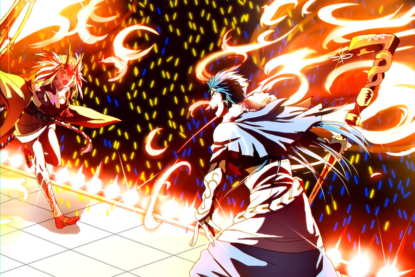 ibaraki douji and cu chulainn (fate and 1 more) drawn by ooka_(rkyu)