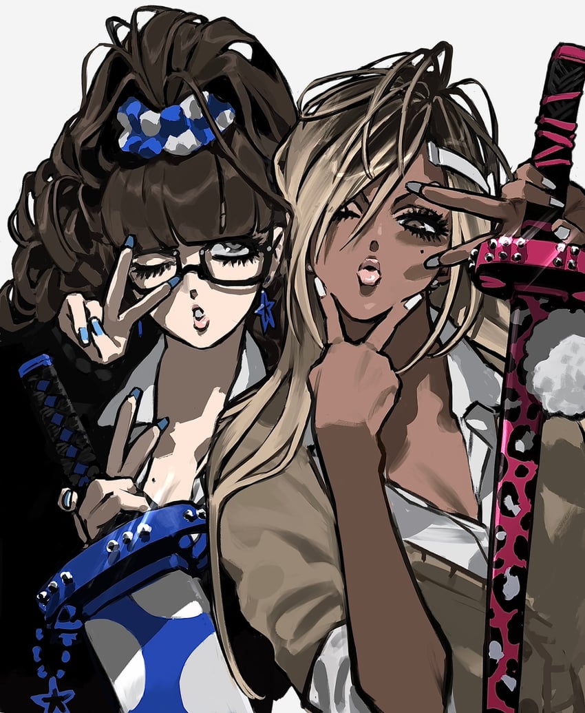 saotome anna and nogi momoka (original) drawn by ma0ma0_0