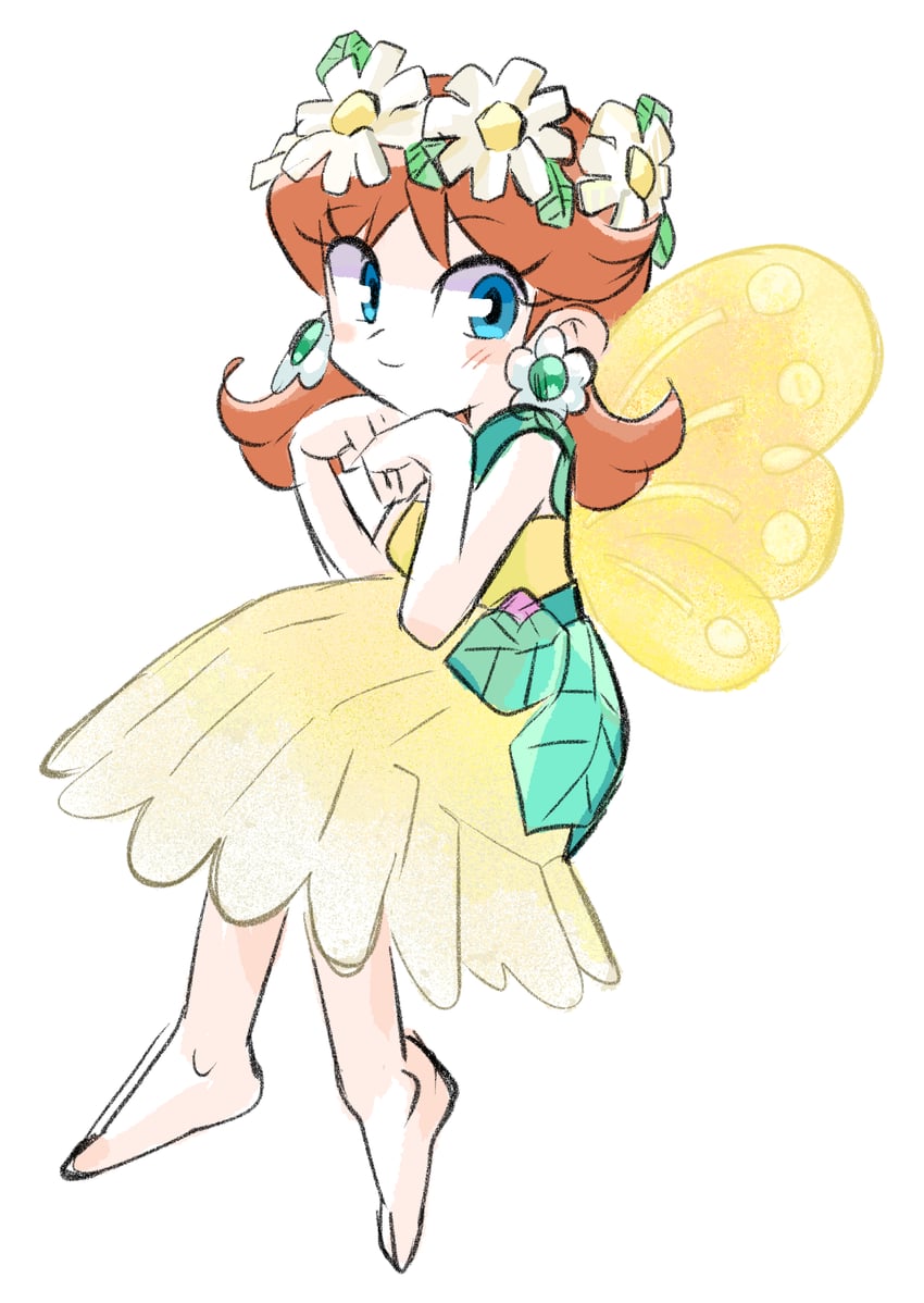princess daisy (mario and 2 more) drawn by rakugaki_shitagari-ya