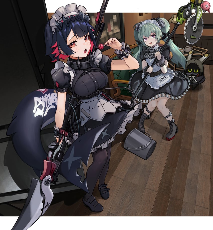 ellen joe, corin wickes, and butler (zenless zone zero) drawn by anizi