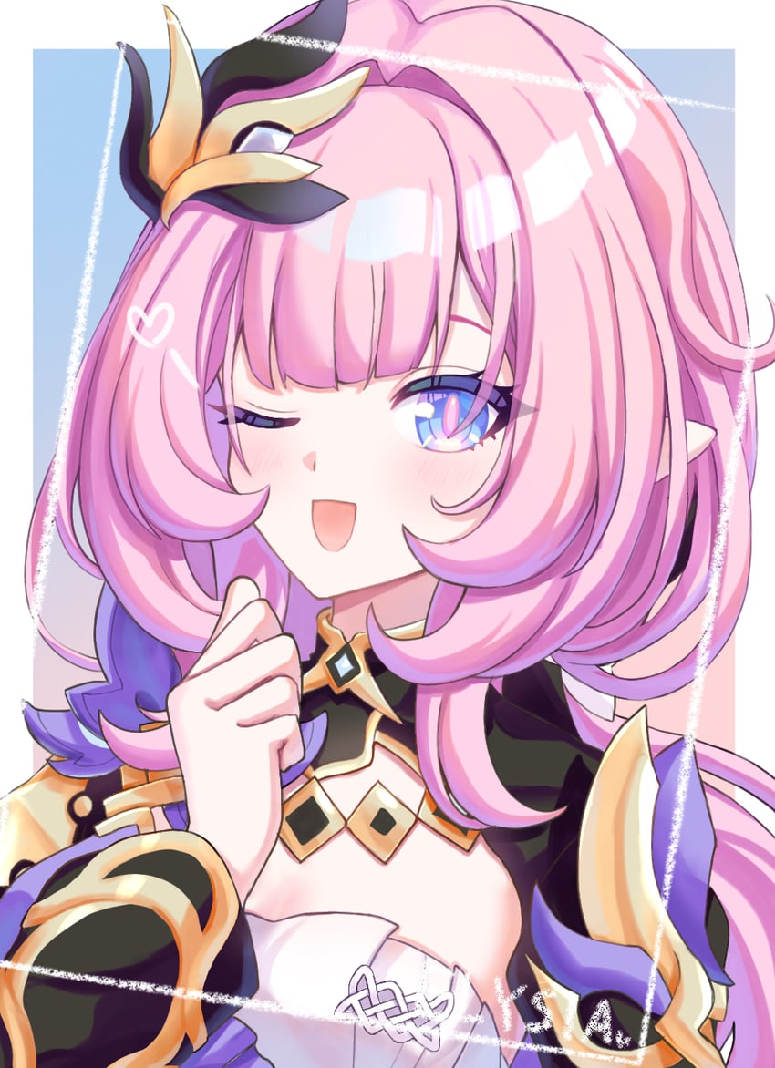 elysia (honkai and 1 more) drawn by bloom_mfmf