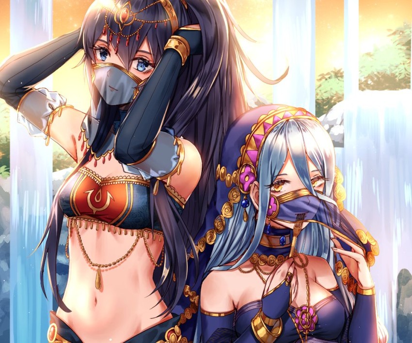 lucina and azura (fire emblem and 3 more) drawn by wani_(fadgrith)