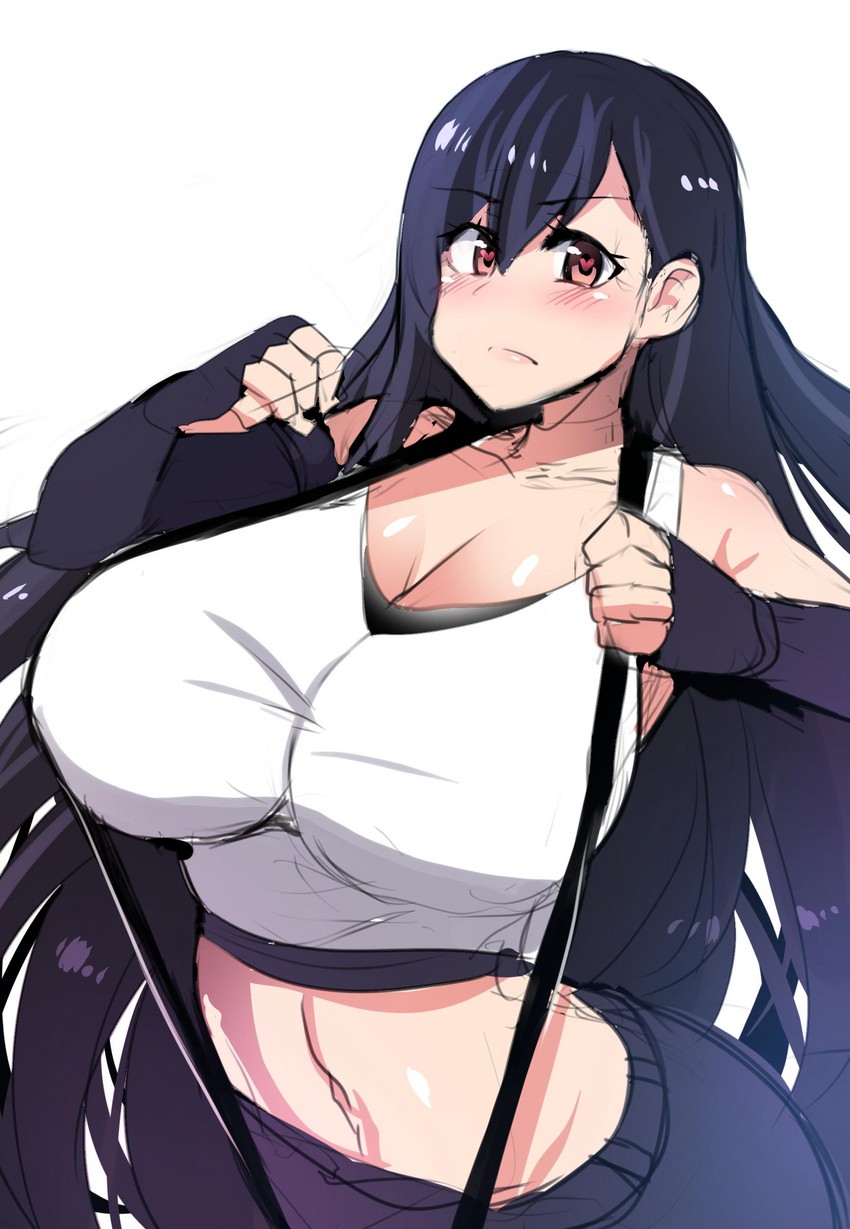 tifa lockhart (final fantasy and 2 more) drawn by hinghoi
