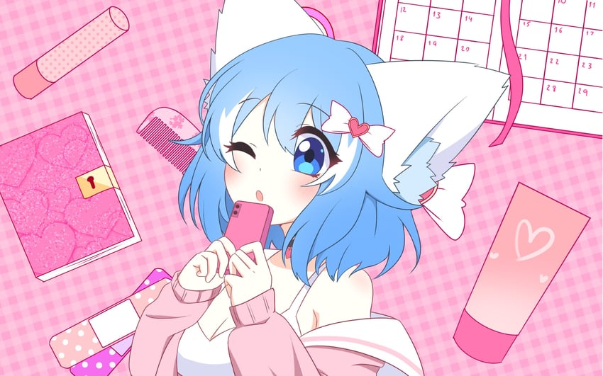 wolfychu (indie virtual youtuber and 1 more) drawn by wolfychu_(artist)