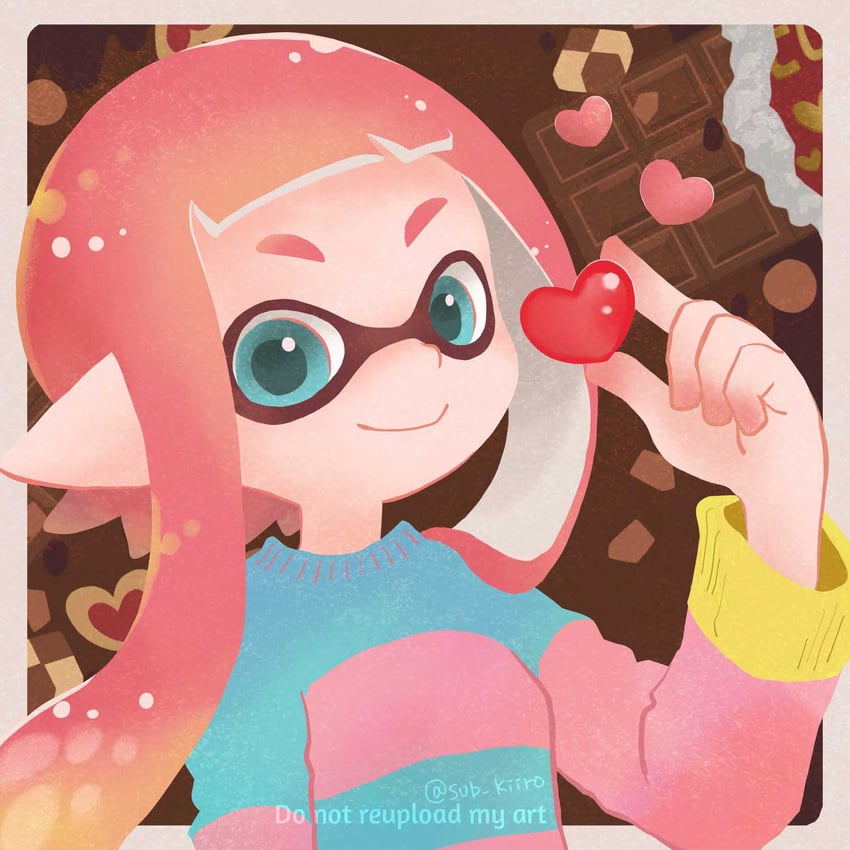 inkling player character and inkling girl (splatoon) drawn by sub_kiiro