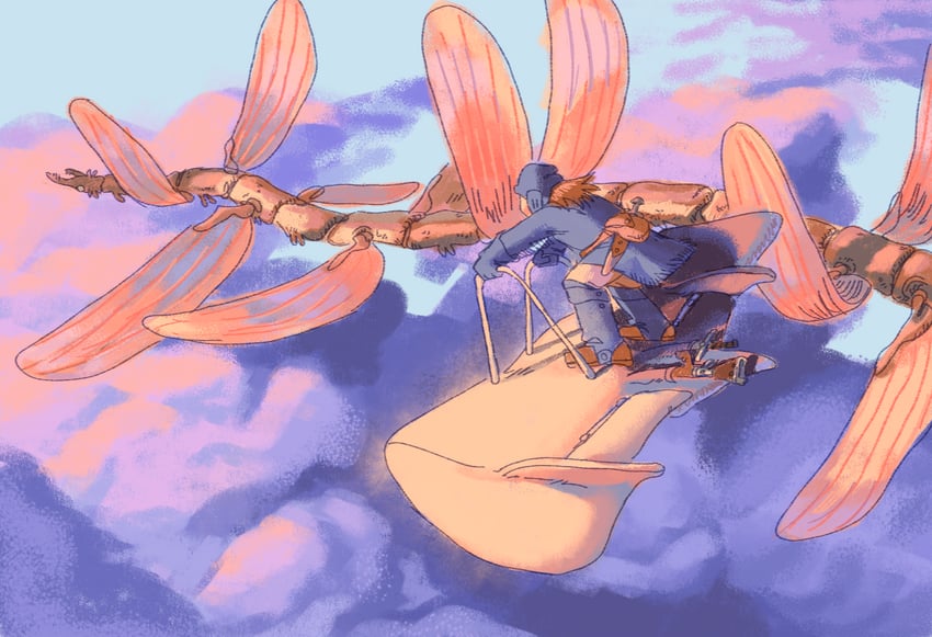 nausicaa and hebikera (studio ghibli and 1 more) drawn by grirnoires