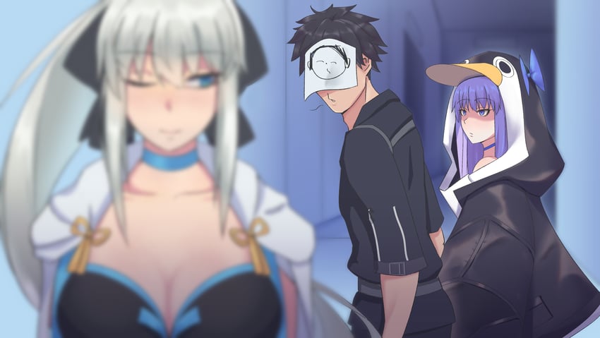 sensei, fujimaru ritsuka, doodle sensei, meltryllis, and morgan le fay (fate and 2 more) drawn by cancer8831_retry
