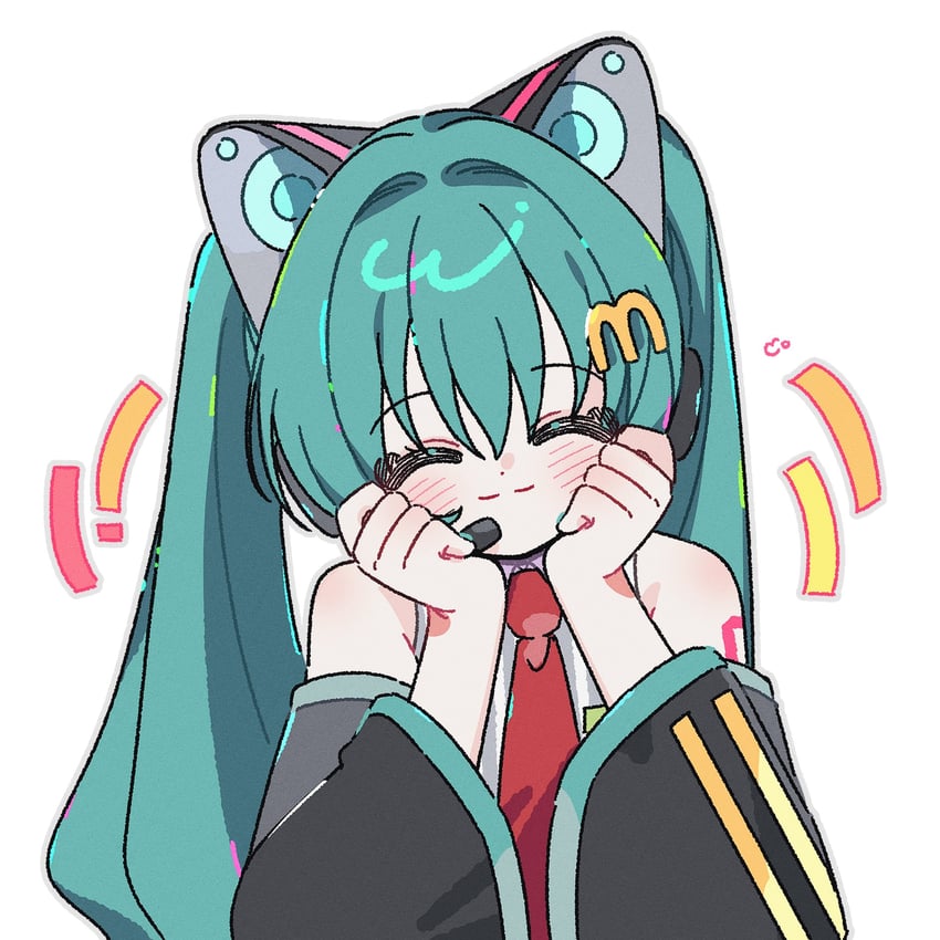 hatsune miku (vocaloid and 1 more) drawn by yalmyu