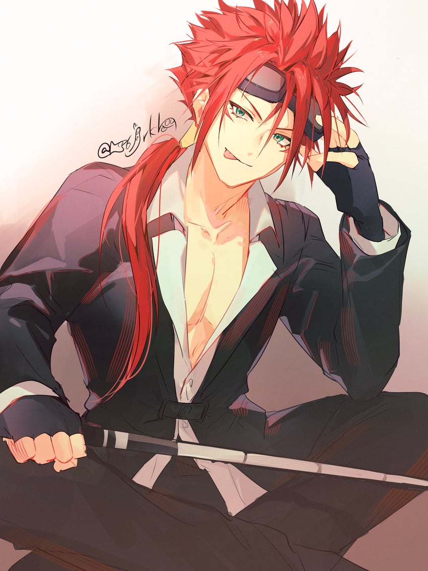 reno (final fantasy and 2 more) drawn by hanaon