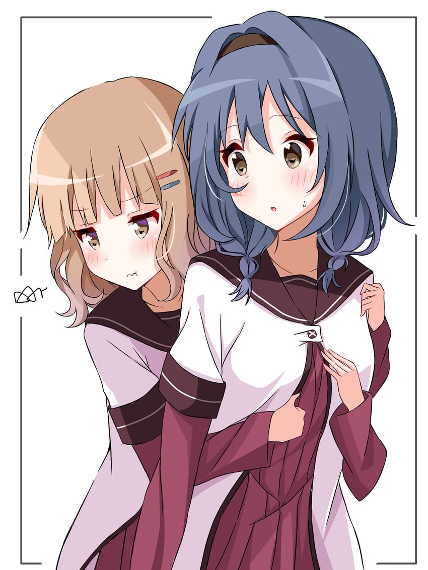 oomuro sakurako and furutani himawari (yuruyuri) drawn by harumiya_(meron89893)