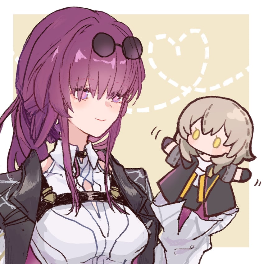 trailblazer, stelle, and kafka (honkai and 1 more) drawn by caedeimo