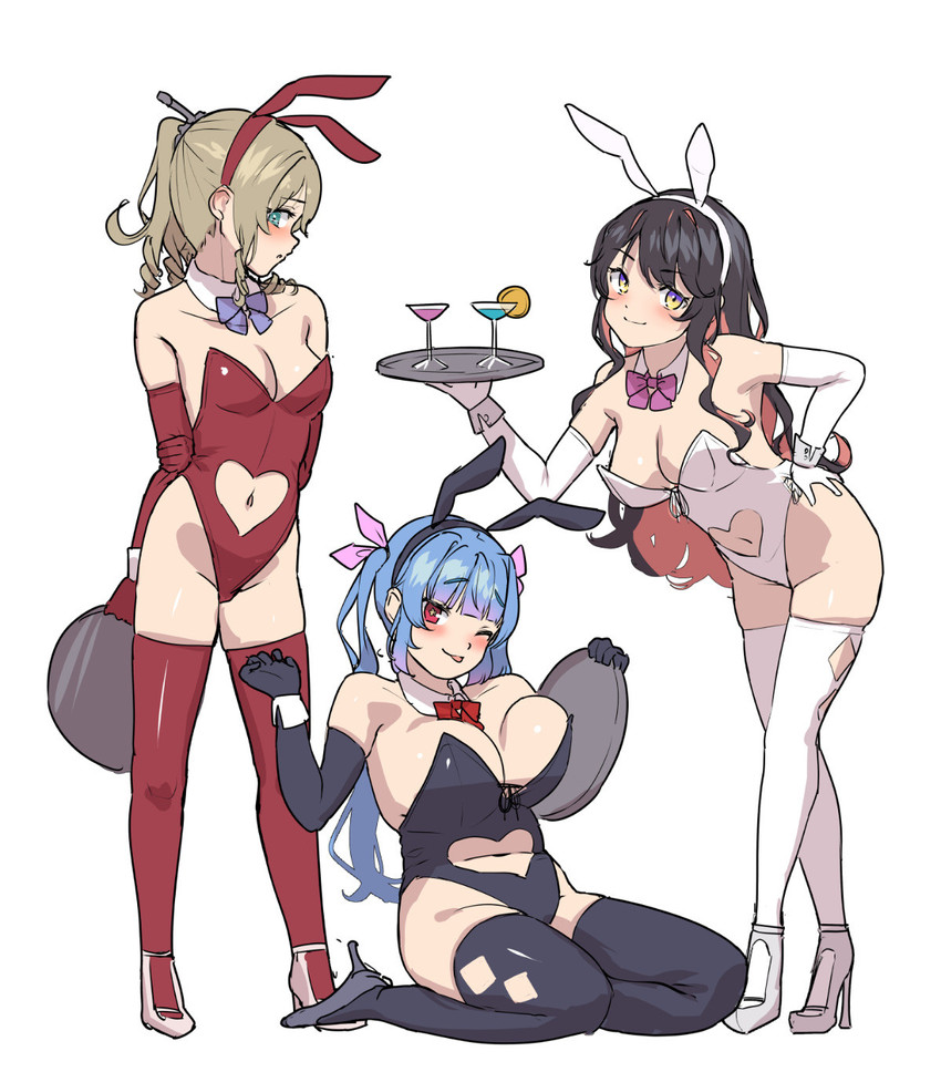 naganami, i-19, and hatakaze (kantai collection) drawn by satsuki_neko
