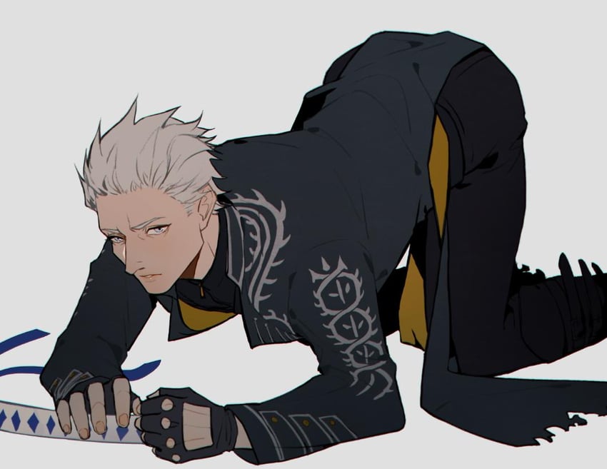vergil (devil may cry and 1 more) drawn by amenohi