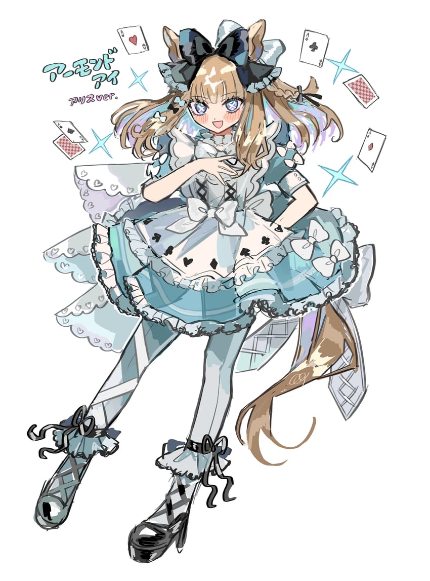 almond eye (umamusume and 1 more) drawn by kumo_(mokumoku_warabi)