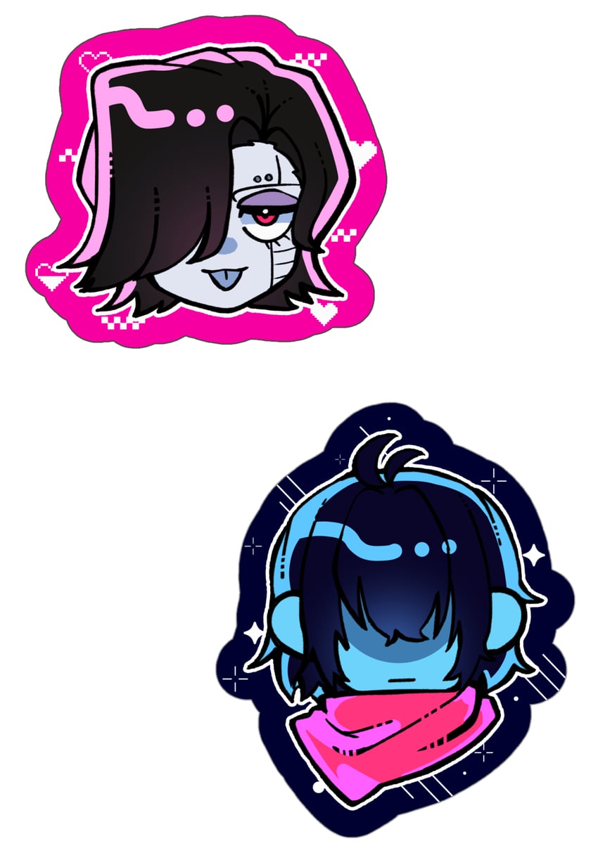 kris, mettaton, and mettaton ex (undertale and 1 more) drawn by yoshino_(q_sci)