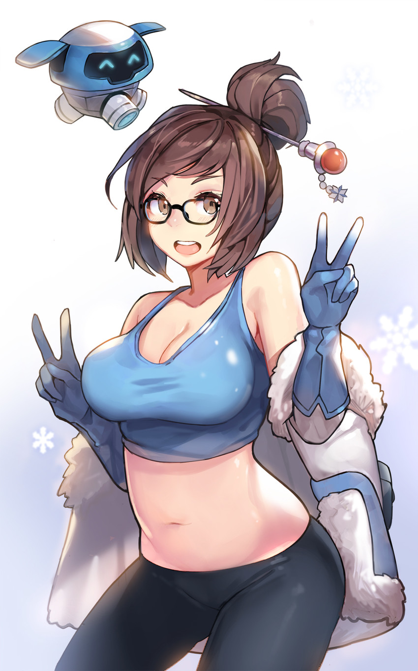 mei and snowball (overwatch and 1 more) drawn by suou-sensei