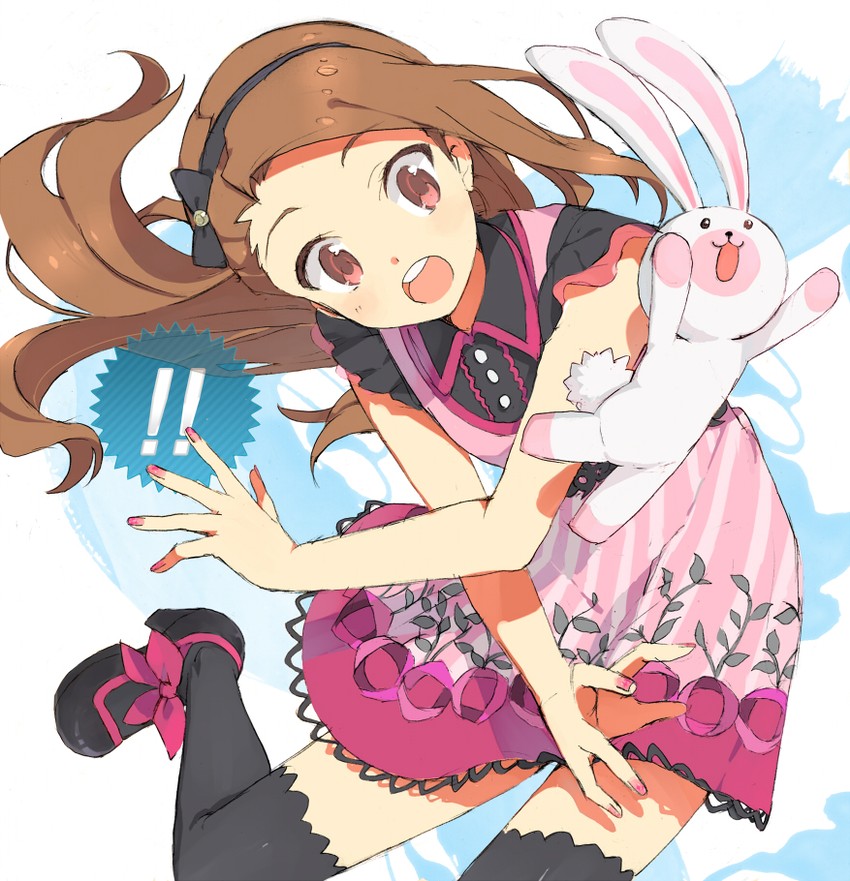 minase iori and usa-chan (idolmaster) drawn by 01_0219