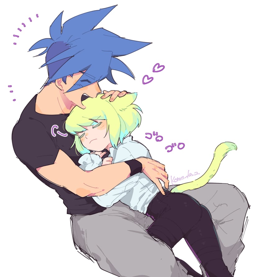lio fotia and galo thymos (promare) drawn by kome_1022