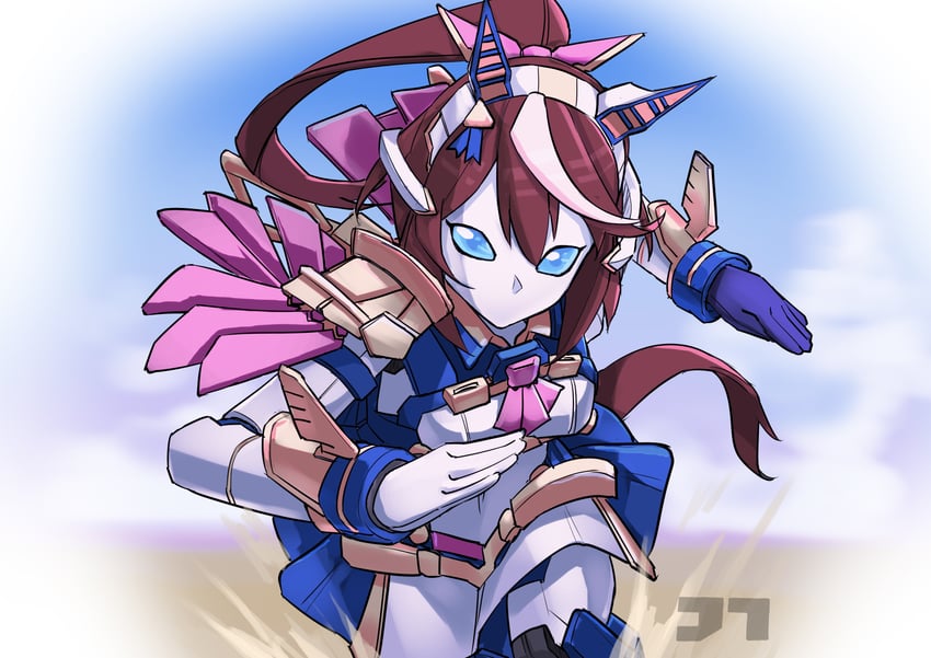 tokai teio and mecha umamusume st-2 (umamusume) drawn by jtleeklm