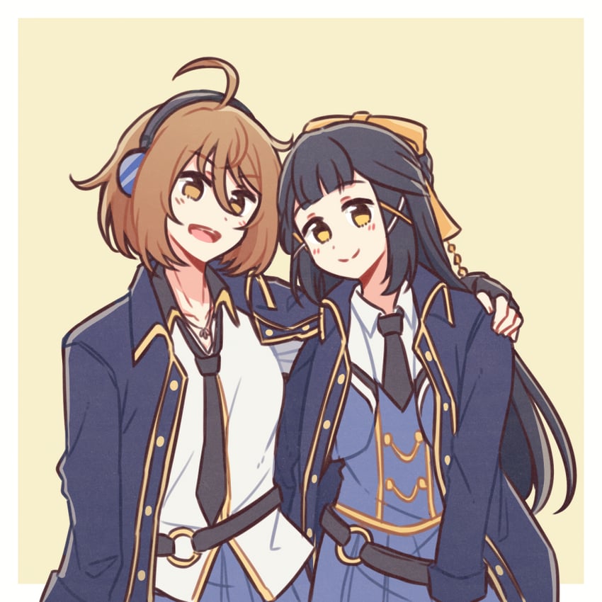 kawamura yuzuriha and tsukioka momiji (assault lily) drawn by akamirai