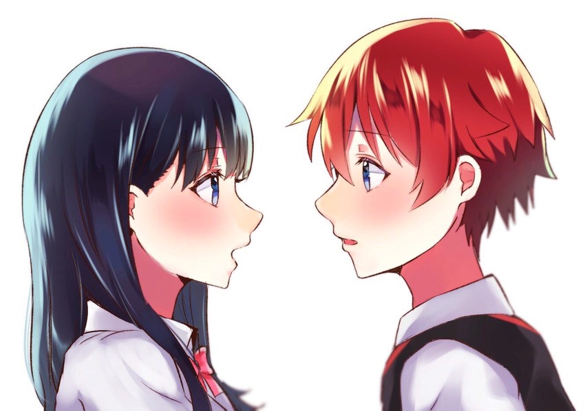 takarada rikka and hibiki yuuta (gridman universe and 1 more) drawn by komugi_(komugi_ckdi)