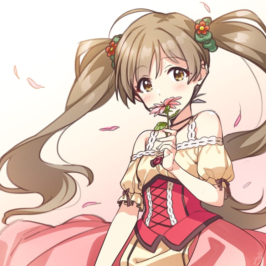 hakozaki serika (idolmaster and 2 more) drawn by mikapoe
