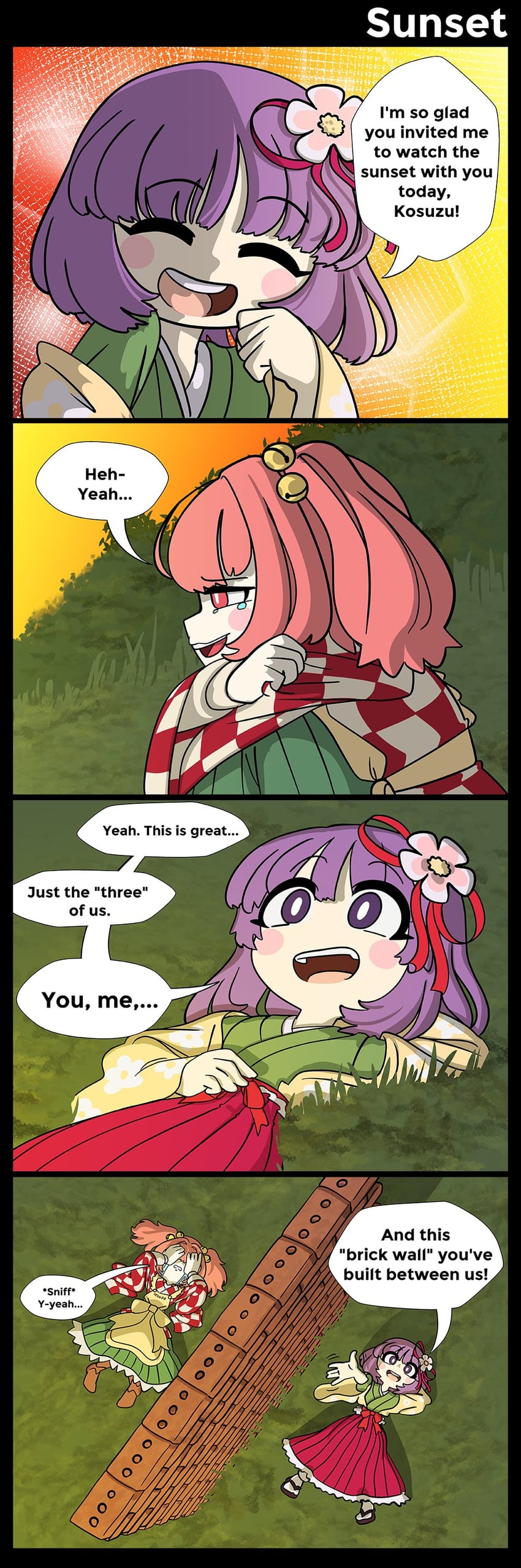 hieda no akyuu and motoori kosuzu (touhou and 1 more) drawn by jomun