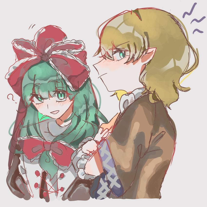mizuhashi parsee and kagiyama hina (touhou) drawn by otukimi_0123