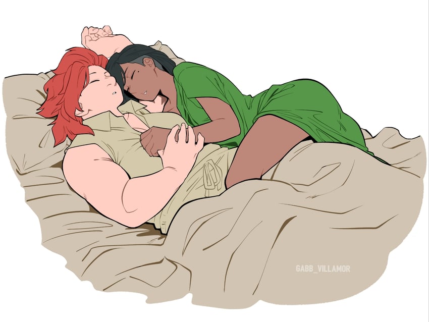 namari and kiki floke (dungeon meshi) drawn by gabbvillamor